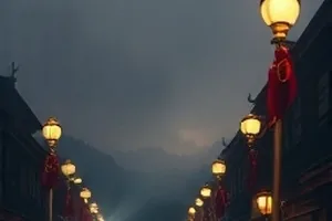 《半城烟火》封面，夜市灯串与摊位